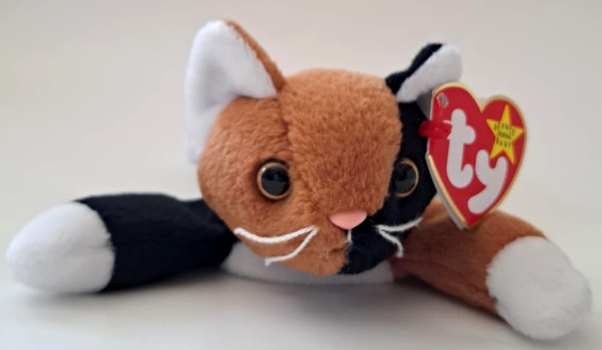 1996 Ty Beanie Baby Chip The Cat - New With Tags