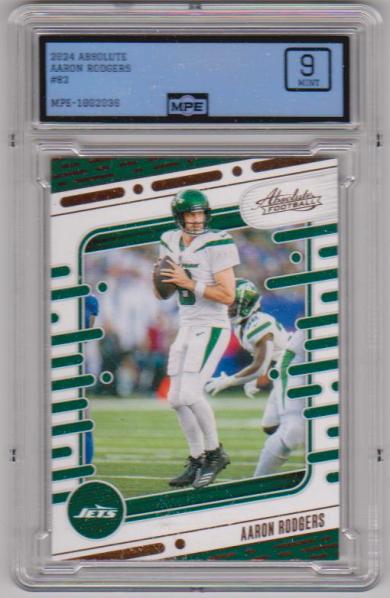 Graded MPE Mint 9 - Aaron Rodgers 2024 Panini Absolute #82 Card