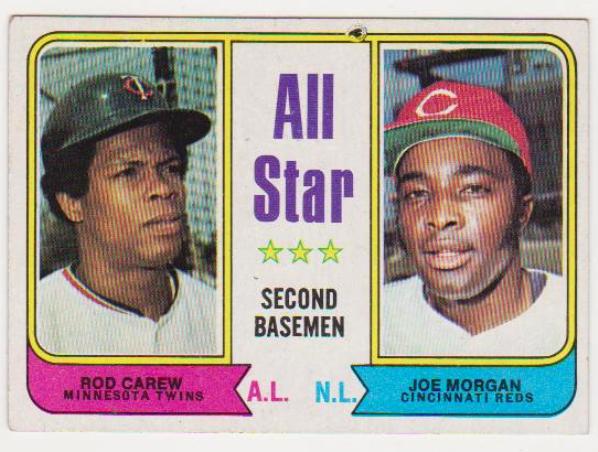 1974 Topps Rod Carew + Joe Morgan #333 Card - HOF'ers