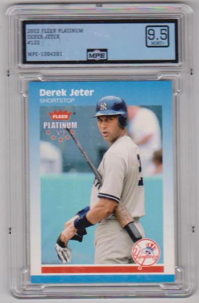 Graded MPE Mint+ 9.5 - Derek Jeter 2002 Fleer Platinum #122 Card