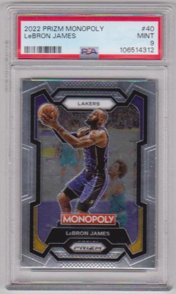 Graded PSA Mint 9 - Lebron James 2023-24 Panini Prizm Monopoly #40 Card