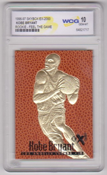 Rookie Graded Gem Mint 10 - Kobe Bryant 1996-97 Skybox EX-2000 Feel The Game 23 Kt Gold Card