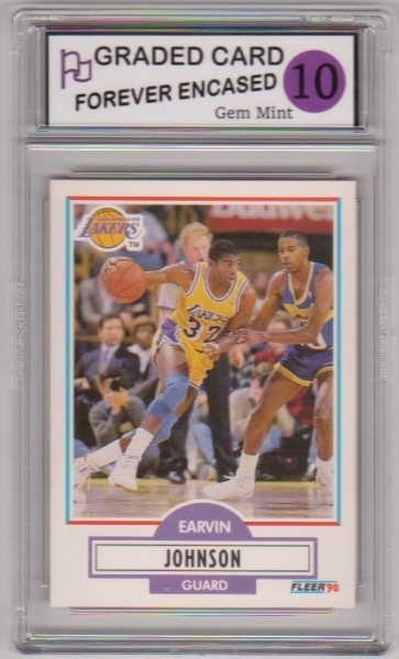 Labeled Gem Mint 10 - Magic Johnson 1990-91 Fleer #93 Card