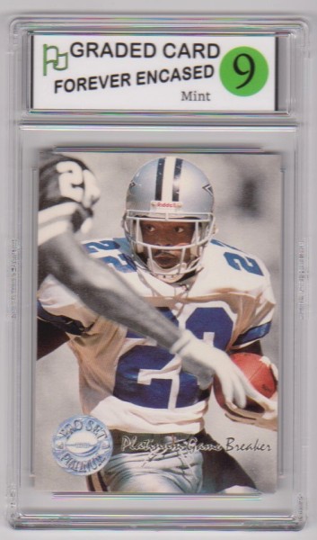 Labeled Mint 9 - Emmitt Smith 1991 Pro Set Platinum Game Breaker #PC9 Insert Card