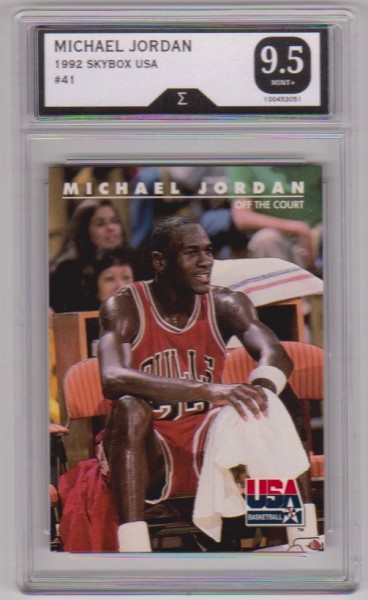 Graded Sigma Mint+ 9.5 - Michael Jordan 1992 Skybox USA #41 Card