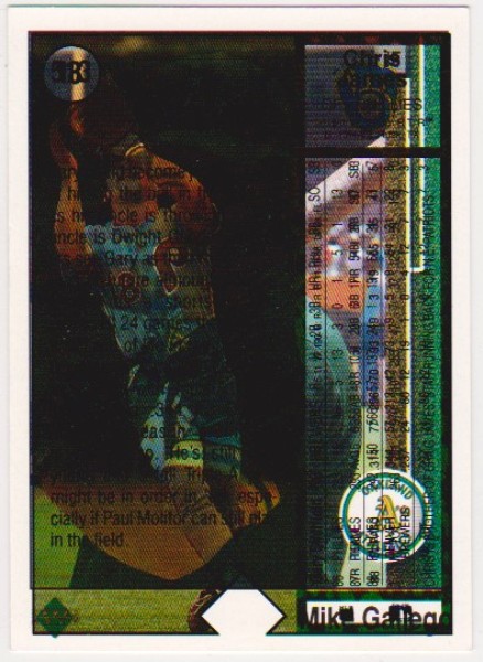 Error - Gary Sheffield 1989 Upper Deck Rookie w/ James/Gallego Triple Print Back - Rare Misprint