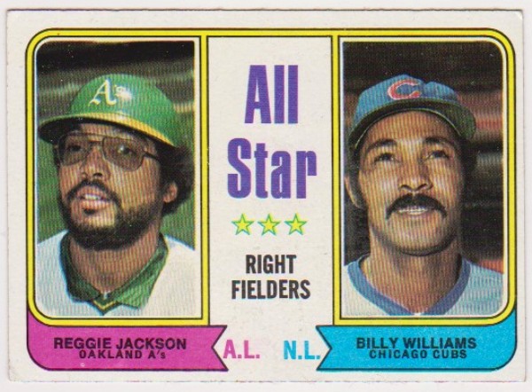 1974 Topps Reggie Jackson + Billy Williams #338 Card - HOF'ers