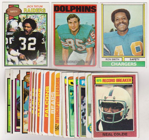 24 Different 1970's Topps Football Cards (1972-1979) w/ Jack Tatum + More