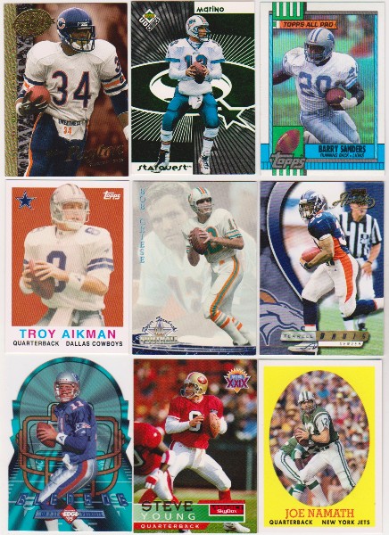 Football Card Collection 1990-2008 w/ Walter Payton, Barry Sanders + More