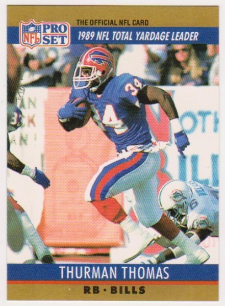 Error - Thurman Thomas 1990 Pro Set Wrong Back - HOFer