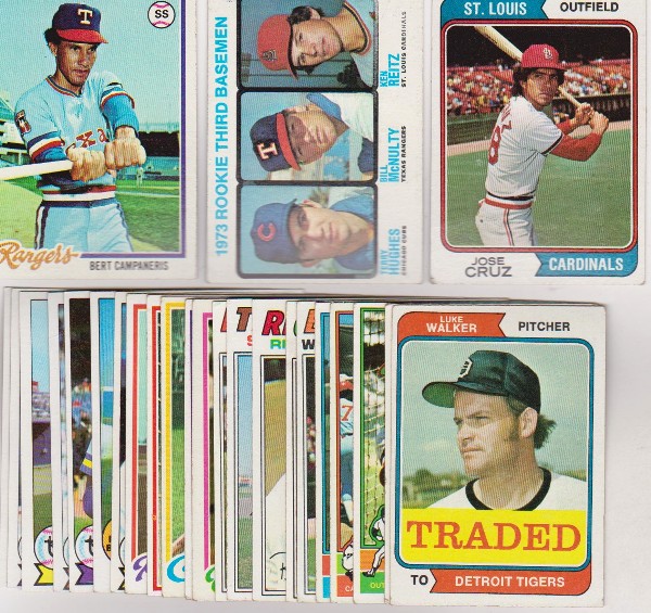 25 Different 1970's Topps Baseball Cards (1973-1979) w/ Bert Campaneris + More