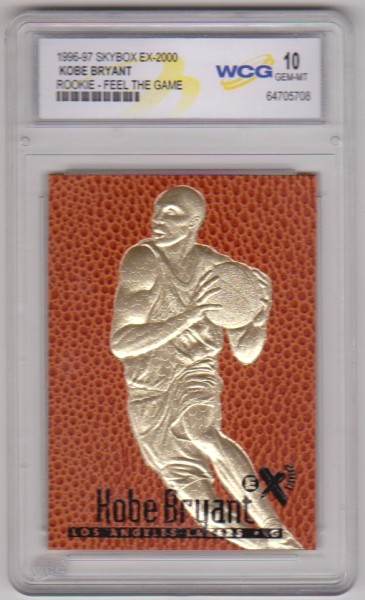 Rookie Graded Gem Mint 10 - Kobe Bryant 1996-97 Skybox EX-2000 Feel The Game 23 Kt Gold Card