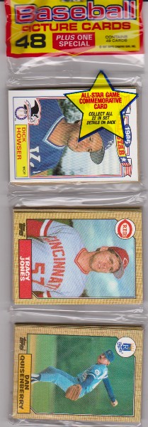 1987 Topps Baseball 49 Card Rack Pack w/ Dick Howser On Front