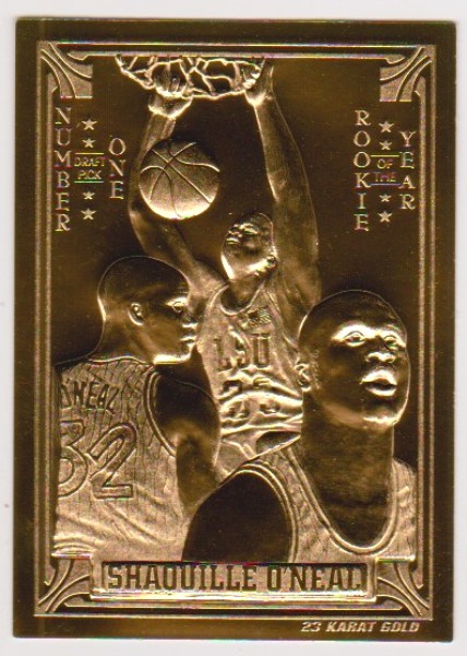  23 kt Gold - Shaquille O'Neal 1994 Classic Gold Card (1/24,900)