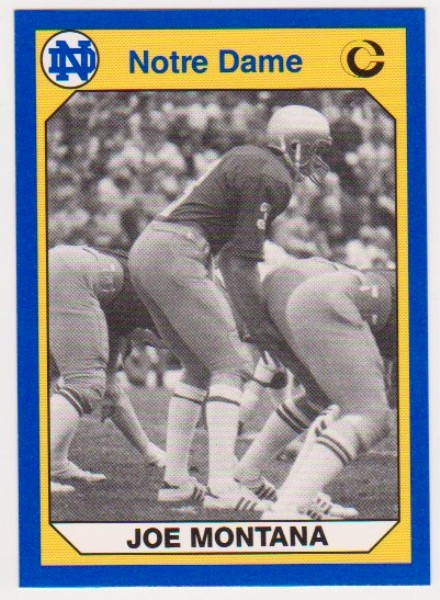 Joe Montana 1990 Notre Dame #170 Collegiate Collection Card