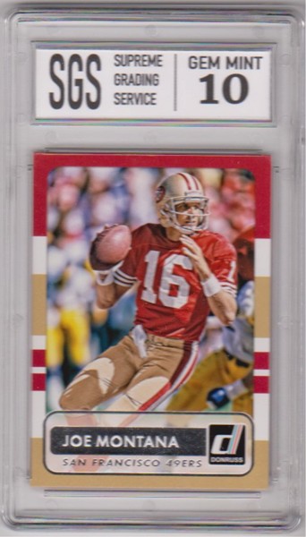 Graded Gem Mint 10 - Joe Montana 2015 Donruss #161 Card