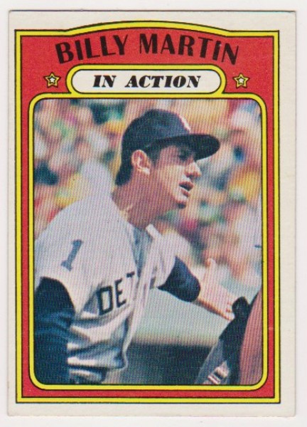 1972 Topps Billy Martin #34 Card