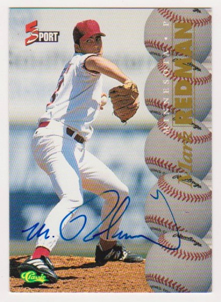 Signed Rookie - Mark Redman 1995 Classic 5-Sport Certified Autographed Insert Card