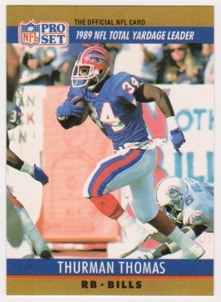 Error - Thurman Thomas 1990 Pro Set Wrong Back - HOFer
