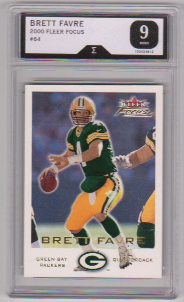 Graded Sigma Mint 9 - Brett Favre 2000 Fleer Focus #64 Card