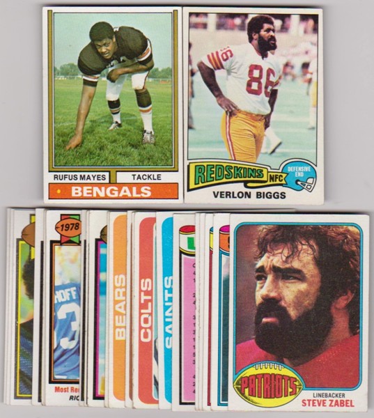 24 Different 1970's Topps Football Cards (1974-1979) w/ Rufus Mayes + More