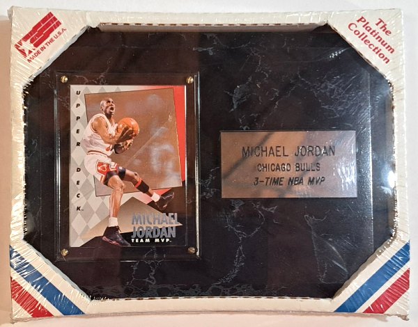 Sealed - Michael Jordan 1993-94 Upper Deck Team MVP Hologram On Plaque - 3-Time NBA MVP