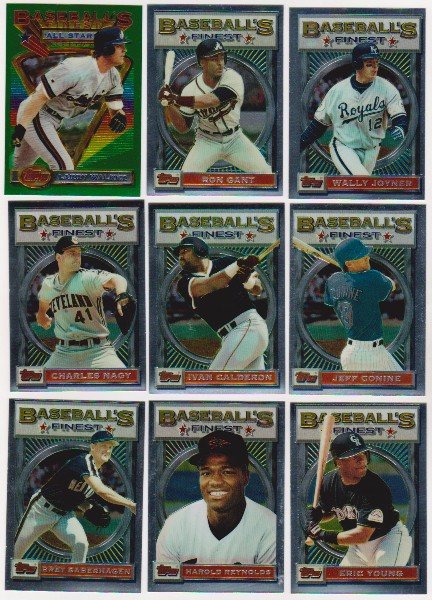 9 Different 1993 Topps Finest Cards w/ Larry Walker + More