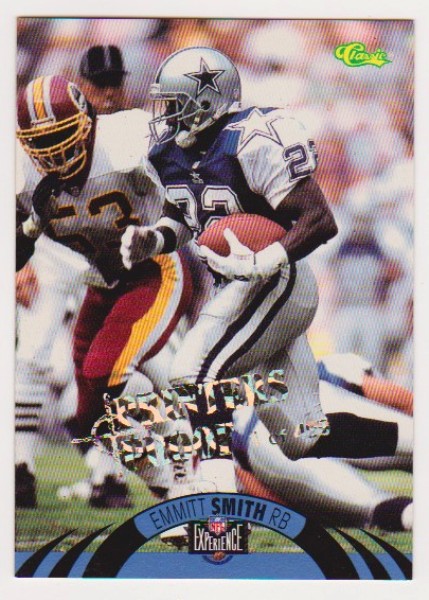 Only 499 Exist - Emmitt Smith 1996 Classic NFL Experience Printers Proof #1 Insert Card