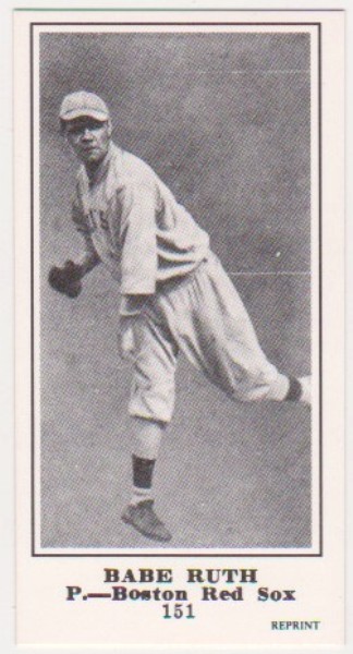 1916 M101-5 Babe Ruth Sporting News Rookie Reprint Baseball Card