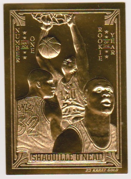  23 kt Gold - Shaquille O'Neal 1994 Classic Gold Card (1/24,900)