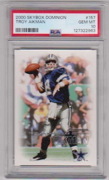 Graded PSA Gem Mint 10 - Troy Aikman 2000 Skybox Dominion #157 Card