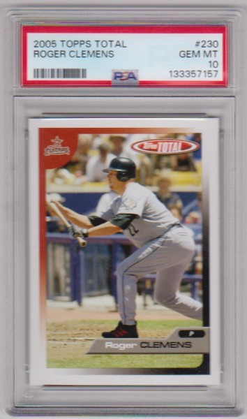 Graded PSA Gem Mint 10 - Roger Clemens 2005 Topps Total #230 Card