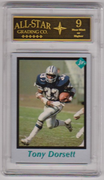 Graded 9 - Tony Dorsett 1991 Tuff Stuff Jr. #38 Card