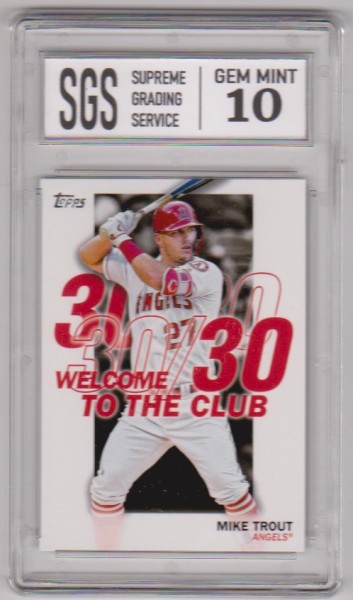 Graded Gem Mint 10 - Mike Trout 2023 Topps Welcome To The Club #WC15 Insert Card