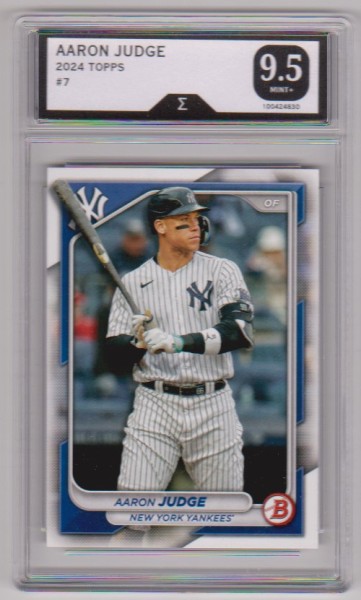 Graded Sigma Mint+ 9.5 - Aaron Judge 2024 Bowman #7 Card