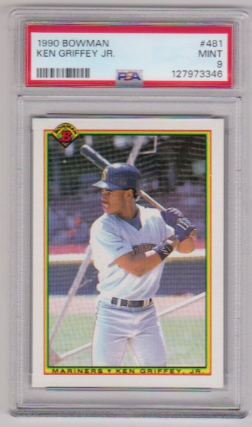 Graded PSA Mint 9 - Ken Griffey, Jr. 1990 Bowman #481 Card