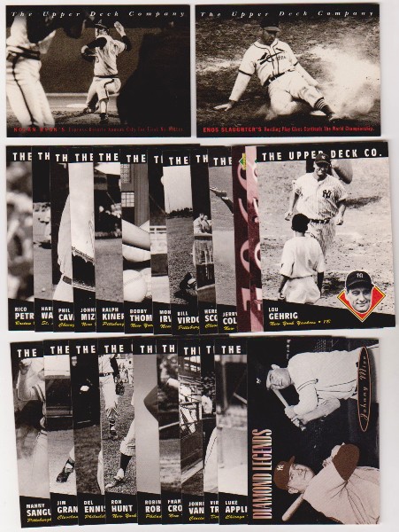 25 Different 1994 Upper Deck All-Time Heroes Cards - Lou Gehrig + More
