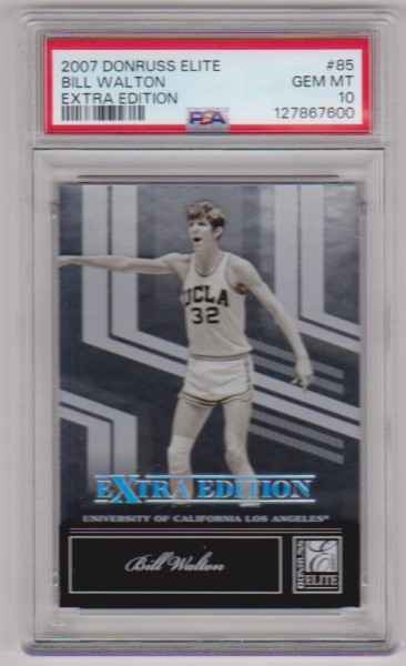 Graded PSA Gem Mint 10 - Bill Walton 2007 Donruss Elite Extra Edition #85 Card