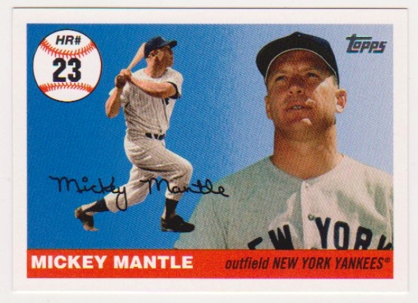 Mickey Mantle '55 Topps Style HR #23 2006 Topps #MHR236 Insert Card