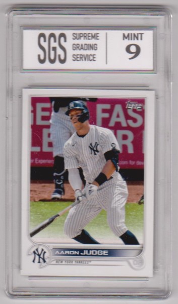 Graded Mint 9 - Aaron Judge 2022 Topps #99 Card