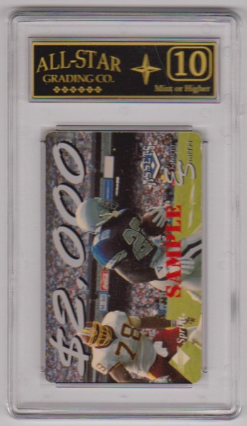 Graded 10 - Emmitt Smith 1995 Classic Assets Series II $2000 Sample Phone Card