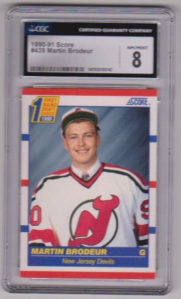 Rookie Graded CGC NM/Mint 8 - Martin Brodeur 1990-91 Score #439 Card