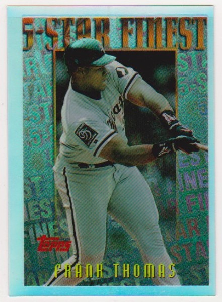 REFRACTOR - Frank Thomas 1996 Topps Mystery Finest #M26 Insert Card