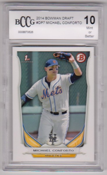 Rookie Graded BCCG 10 - Michael Conforto 2014 Bowman Draft #DP7 Card