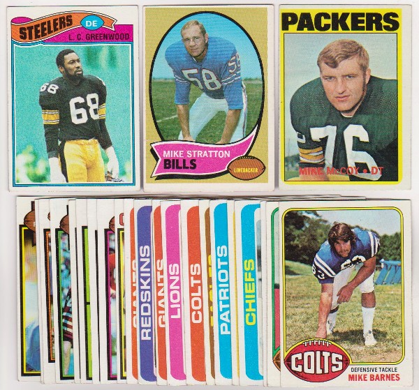 24 Different 1970's Topps Football Cards (1970-1979) w/ L.C. Greenwood + More