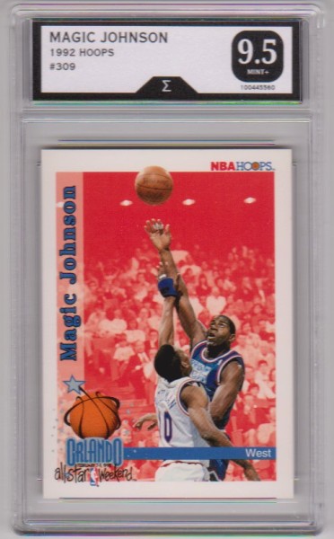 Graded Sigma Mint+ 9.5 - Magic Johnson 1992-93 Hoops #309 Card
