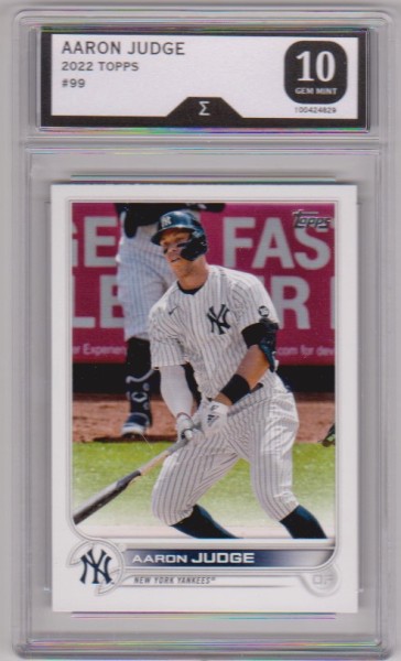 Graded Sigma Gem Mint 10 - Aaron Judge 2022 Topps #99 Card