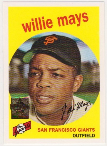 Willie Mays 1959 Topps #50 Commemorative Card - 1997 Topps #11 Insert Card