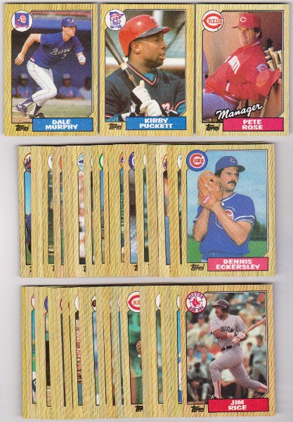 150 Different 1987 Topps Baseball Cards w/ Pete Rose + More