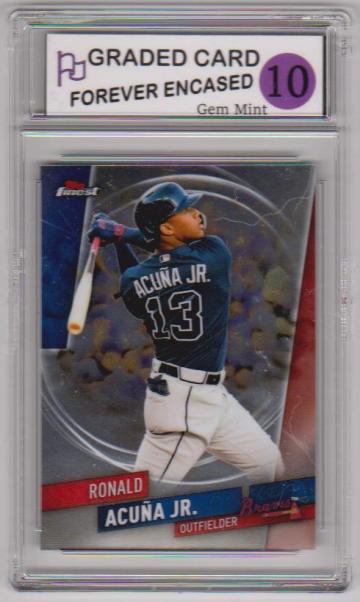 Labeled Gem Mint 10 - Ronald Acuna Jr. 2019 Topps Finest #33 Card